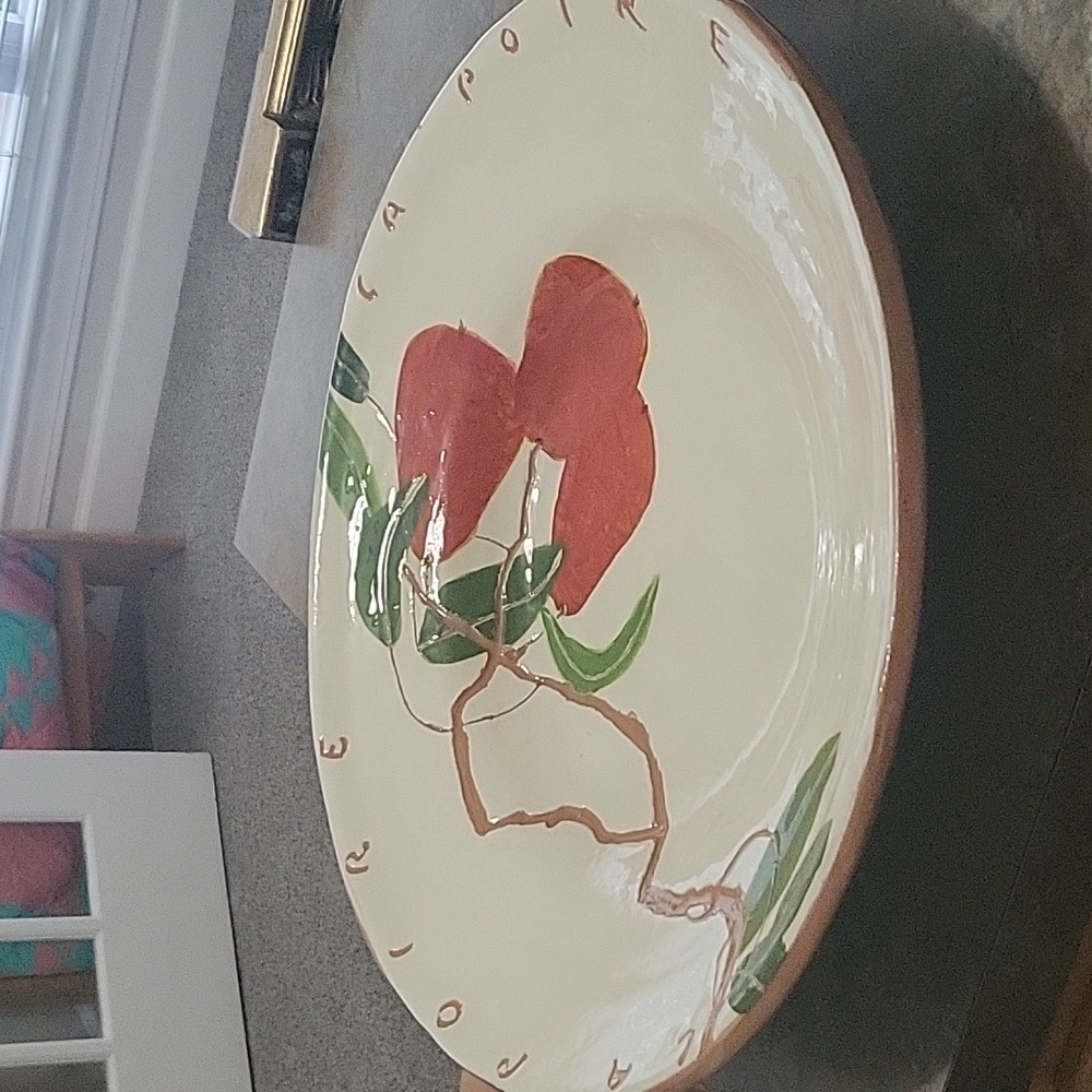 Handmade 16.5" Susan Hall pasta bowl
